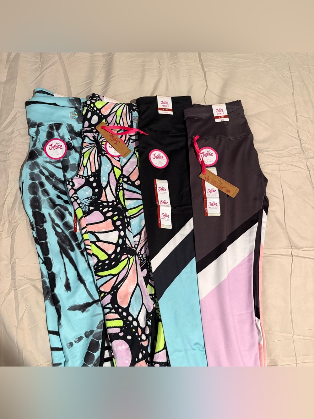 Justice Girls Bundle of 4 Leggings, NWT